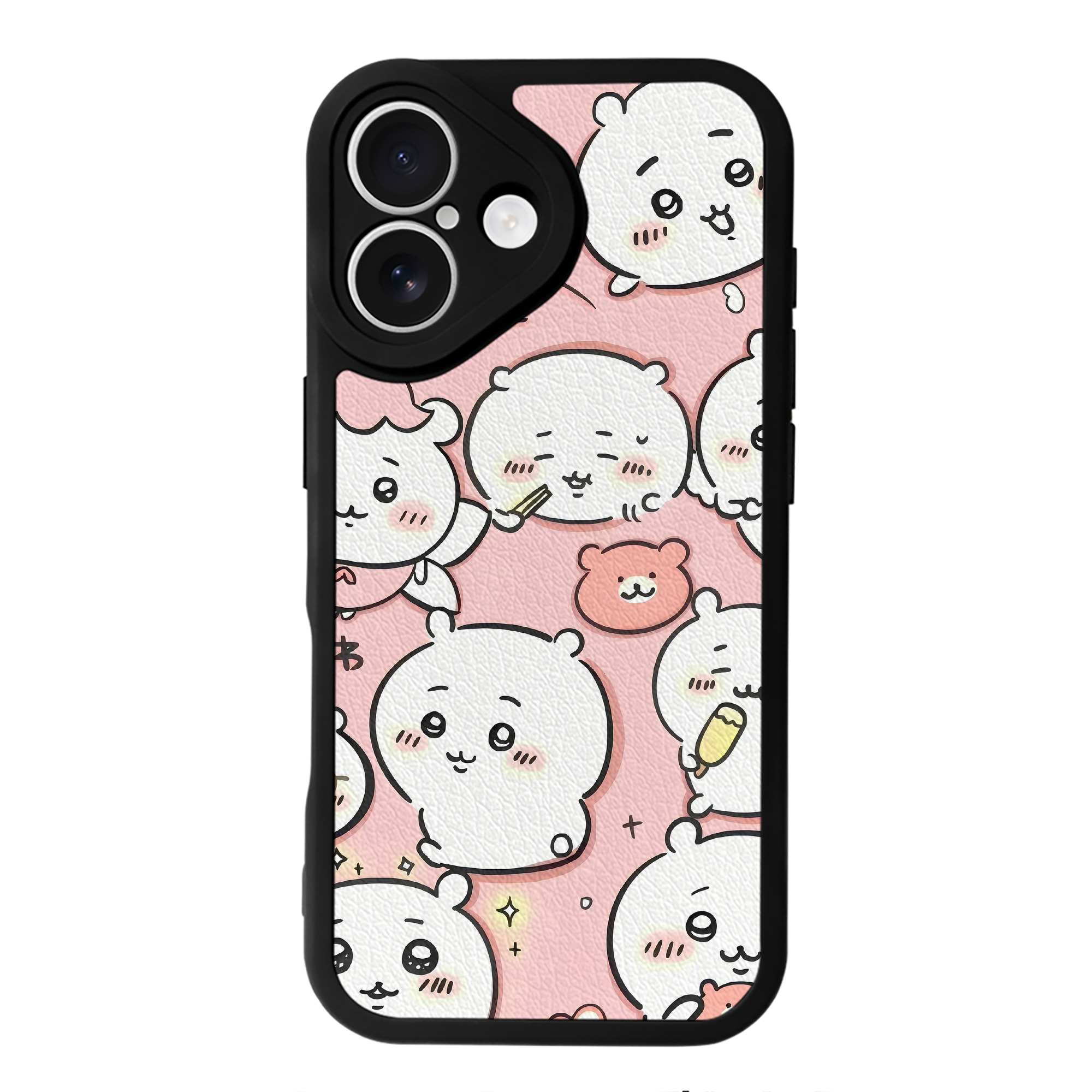 （画像用） ちいかわ Chii-kawa 【iPhone 16シリーズ対応】シリコンスマホケース（レザー調） 材質：シリコン